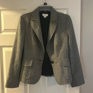 Black herringbone jacket, perfect condition